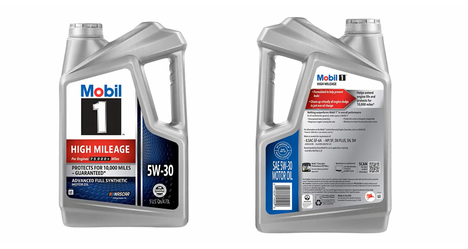 Mobil 1 (120769) High Mileage 5W-30 Motor Oil-5 Quart