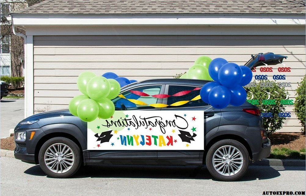 Car Decoration with a designed banner