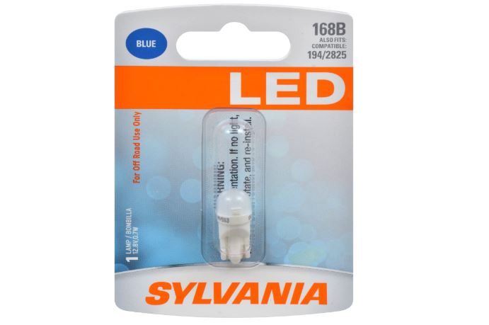 SYLVANIA - 168 T10 W5W LED Blue bulb